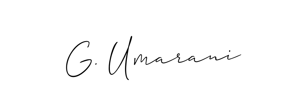 How to Draw G. Umarani signature style? Allison_Script is a latest design signature styles for name G. Umarani. G. Umarani signature style 2 images and pictures png