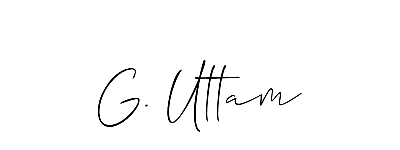 Similarly Allison_Script is the best handwritten signature design. Signature creator online .You can use it as an online autograph creator for name G. Uttam. G. Uttam signature style 2 images and pictures png