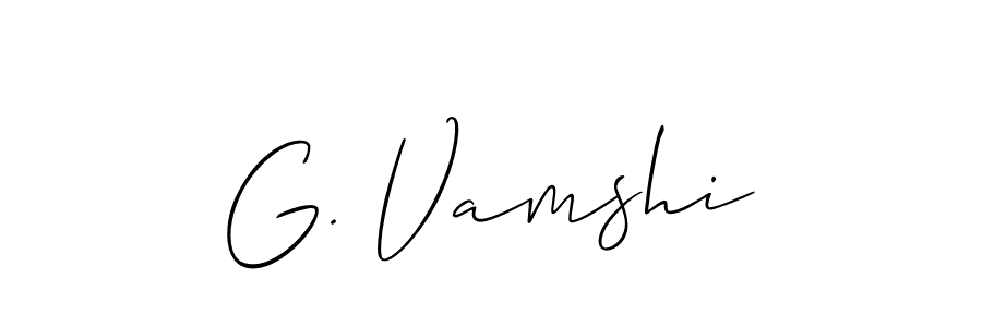 Make a beautiful signature design for name G. Vamshi. With this signature (Allison_Script) style, you can create a handwritten signature for free. G. Vamshi signature style 2 images and pictures png