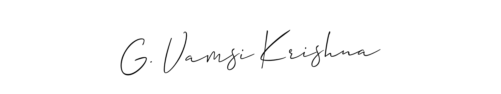 How to make G. Vamsi Krishna signature? Allison_Script is a professional autograph style. Create handwritten signature for G. Vamsi Krishna name. G. Vamsi Krishna signature style 2 images and pictures png