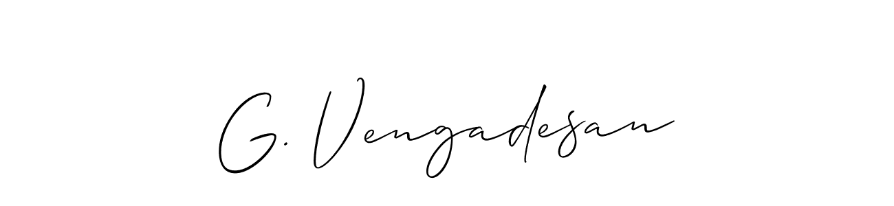 Create a beautiful signature design for name G. Vengadesan. With this signature (Allison_Script) fonts, you can make a handwritten signature for free. G. Vengadesan signature style 2 images and pictures png