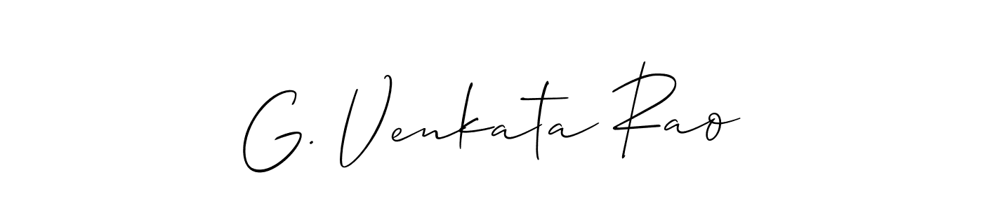 This is the best signature style for the G. Venkata Rao name. Also you like these signature font (Allison_Script). Mix name signature. G. Venkata Rao signature style 2 images and pictures png