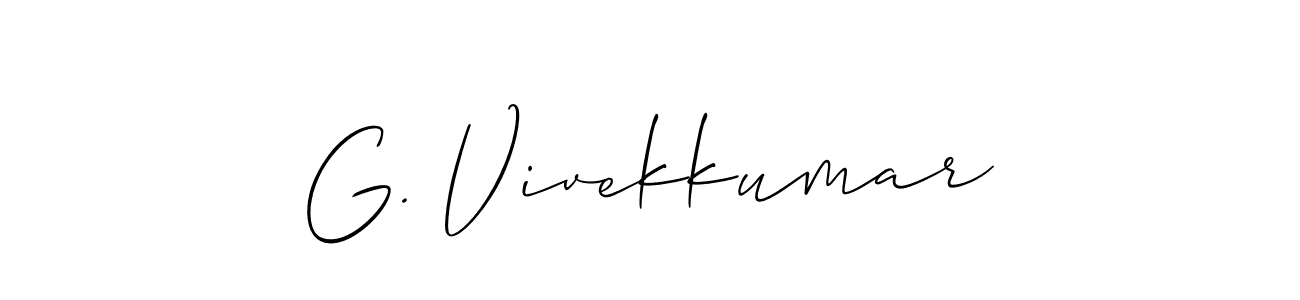 Also You can easily find your signature by using the search form. We will create G. Vivekkumar name handwritten signature images for you free of cost using Allison_Script sign style. G. Vivekkumar signature style 2 images and pictures png