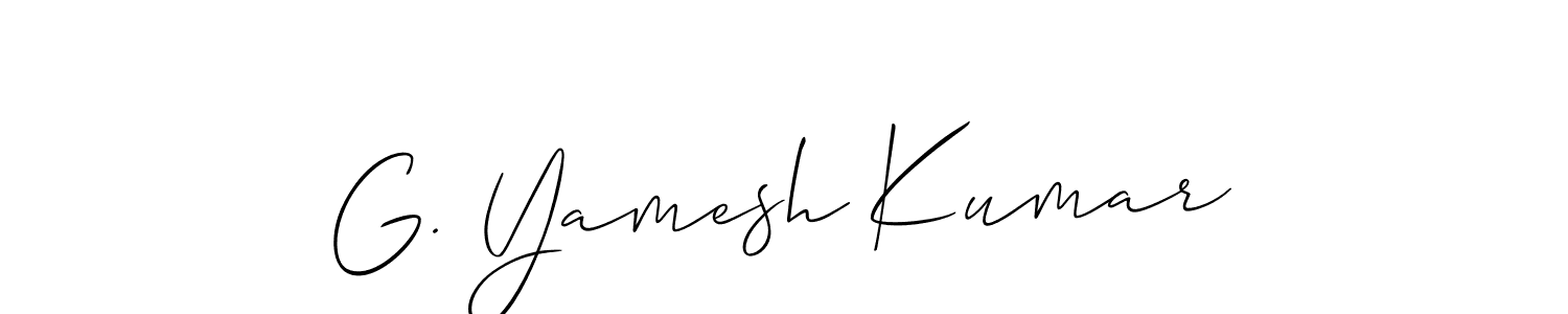 How to make G. Yamesh Kumar signature? Allison_Script is a professional autograph style. Create handwritten signature for G. Yamesh Kumar name. G. Yamesh Kumar signature style 2 images and pictures png