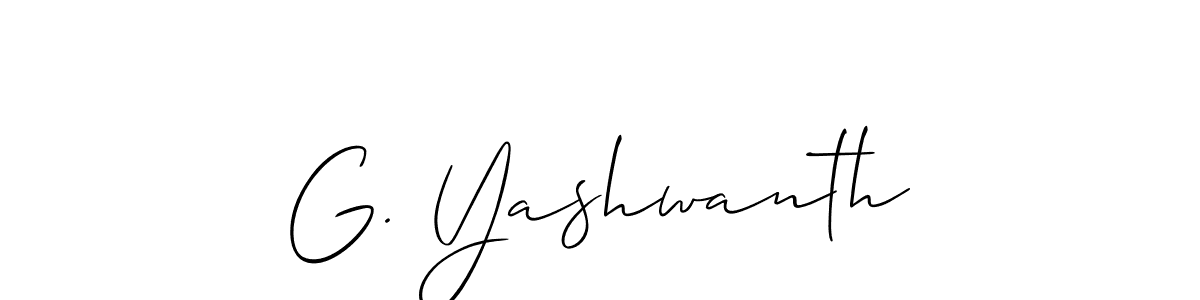Make a beautiful signature design for name G. Yashwanth. With this signature (Allison_Script) style, you can create a handwritten signature for free. G. Yashwanth signature style 2 images and pictures png