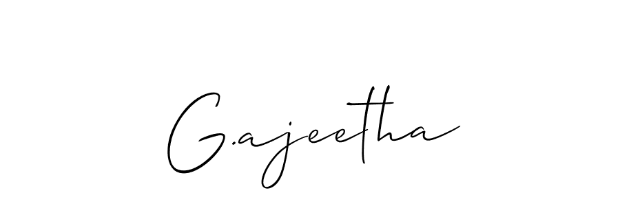 Also You can easily find your signature by using the search form. We will create G.ajeetha name handwritten signature images for you free of cost using Allison_Script sign style. G.ajeetha signature style 2 images and pictures png
