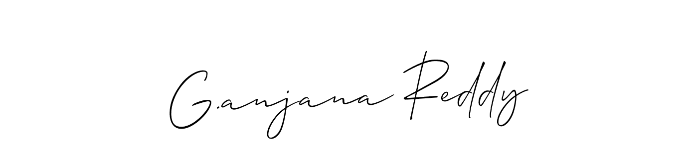 Make a beautiful signature design for name G.anjana Reddy. With this signature (Allison_Script) style, you can create a handwritten signature for free. G.anjana Reddy signature style 2 images and pictures png