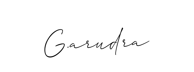 Also we have G.arudra name is the best signature style. Create professional handwritten signature collection using Allison_Script autograph style. G.arudra signature style 2 images and pictures png
