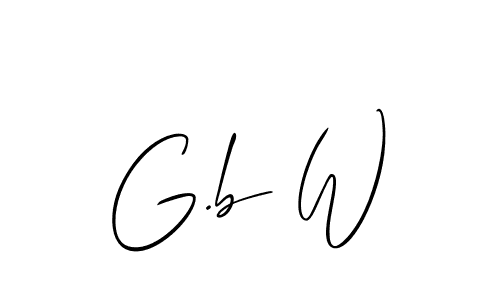 Design your own signature with our free online signature maker. With this signature software, you can create a handwritten (Allison_Script) signature for name G.b W. G.b W signature style 2 images and pictures png