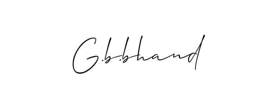 Create a beautiful signature design for name G.b.bhand. With this signature (Allison_Script) fonts, you can make a handwritten signature for free. G.b.bhand signature style 2 images and pictures png