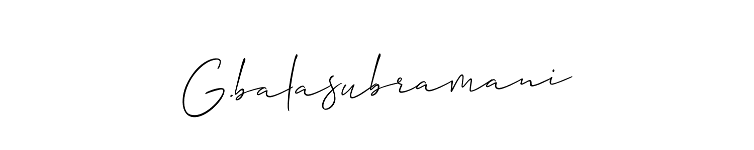 How to make G.balasubramani name signature. Use Allison_Script style for creating short signs online. This is the latest handwritten sign. G.balasubramani signature style 2 images and pictures png