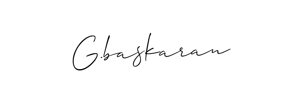 Design your own signature with our free online signature maker. With this signature software, you can create a handwritten (Allison_Script) signature for name G.baskaran. G.baskaran signature style 2 images and pictures png