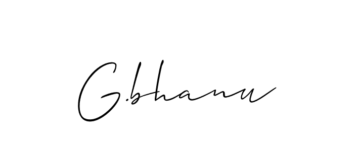 You should practise on your own different ways (Allison_Script) to write your name (G.bhanu) in signature. don't let someone else do it for you. G.bhanu signature style 2 images and pictures png