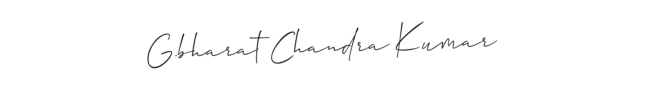Use a signature maker to create a handwritten signature online. With this signature software, you can design (Allison_Script) your own signature for name G.bharat Chandra Kumar. G.bharat Chandra Kumar signature style 2 images and pictures png