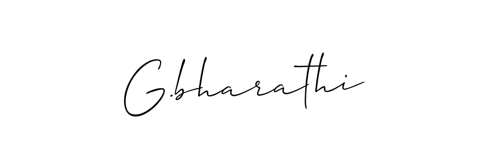 Create a beautiful signature design for name G.bharathi. With this signature (Allison_Script) fonts, you can make a handwritten signature for free. G.bharathi signature style 2 images and pictures png