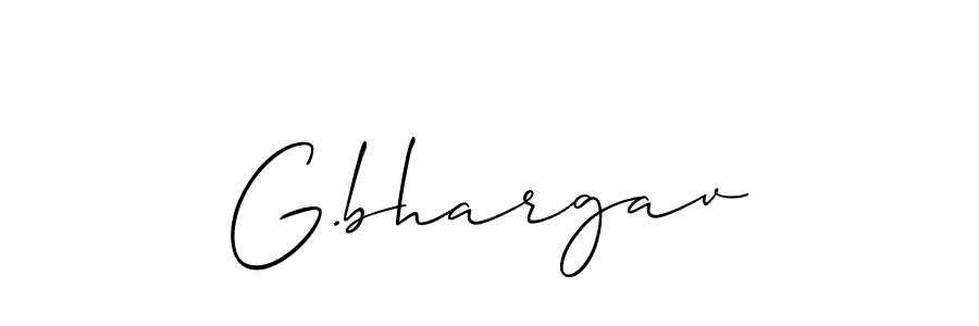 How to make G.bhargav signature? Allison_Script is a professional autograph style. Create handwritten signature for G.bhargav name. G.bhargav signature style 2 images and pictures png