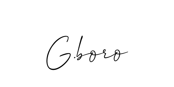 Create a beautiful signature design for name G.boro. With this signature (Allison_Script) fonts, you can make a handwritten signature for free. G.boro signature style 2 images and pictures png