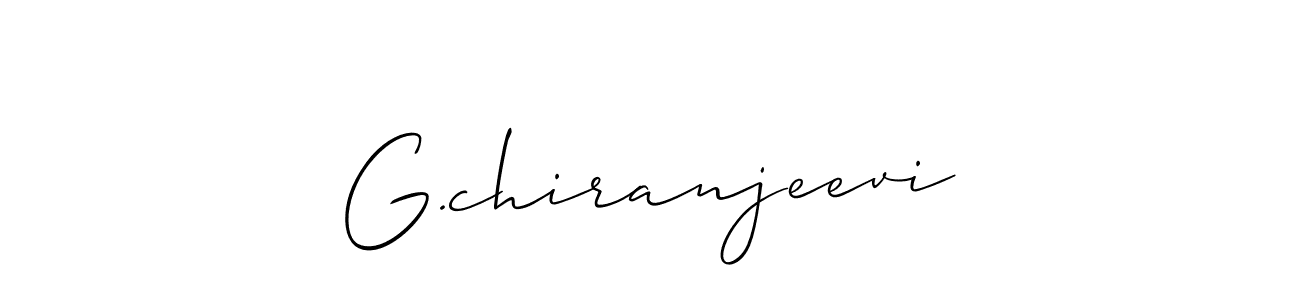 Allison_Script is a professional signature style that is perfect for those who want to add a touch of class to their signature. It is also a great choice for those who want to make their signature more unique. Get G.chiranjeevi name to fancy signature for free. G.chiranjeevi signature style 2 images and pictures png