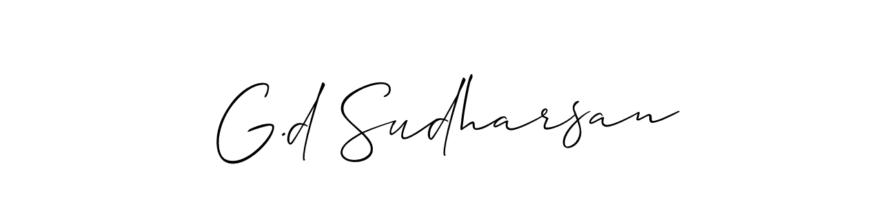 Best and Professional Signature Style for G.d Sudharsan. Allison_Script Best Signature Style Collection. G.d Sudharsan signature style 2 images and pictures png