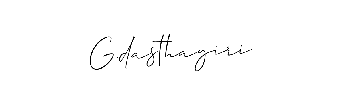 Design your own signature with our free online signature maker. With this signature software, you can create a handwritten (Allison_Script) signature for name G.dasthagiri. G.dasthagiri signature style 2 images and pictures png