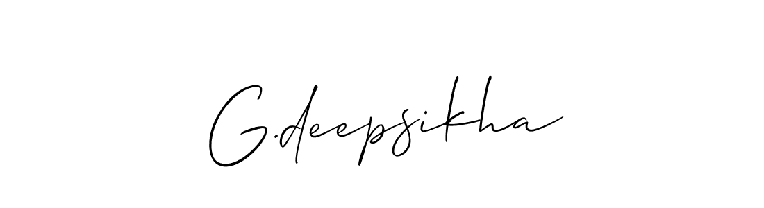 Make a beautiful signature design for name G.deepsikha. Use this online signature maker to create a handwritten signature for free. G.deepsikha signature style 2 images and pictures png