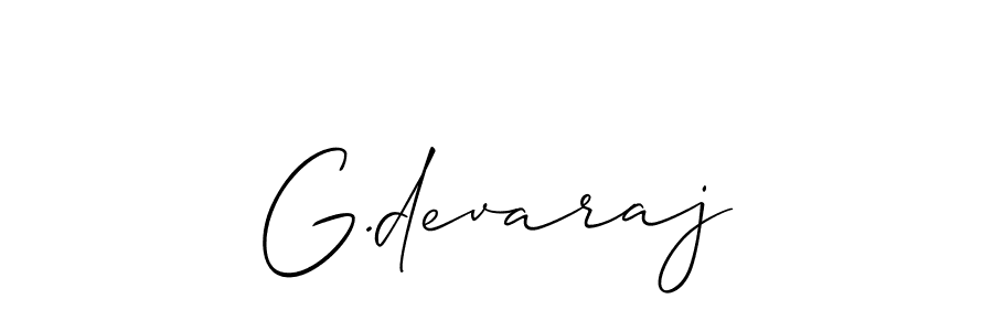 How to make G.devaraj signature? Allison_Script is a professional autograph style. Create handwritten signature for G.devaraj name. G.devaraj signature style 2 images and pictures png
