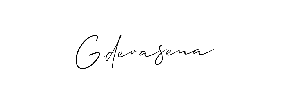 Design your own signature with our free online signature maker. With this signature software, you can create a handwritten (Allison_Script) signature for name G.devasena. G.devasena signature style 2 images and pictures png