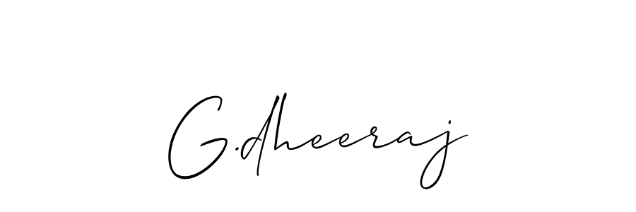 Best and Professional Signature Style for G.dheeraj. Allison_Script Best Signature Style Collection. G.dheeraj signature style 2 images and pictures png