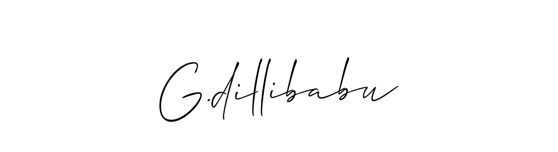 Also we have G.dillibabu name is the best signature style. Create professional handwritten signature collection using Allison_Script autograph style. G.dillibabu signature style 2 images and pictures png