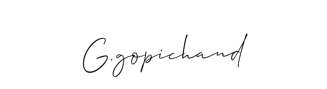 Similarly Allison_Script is the best handwritten signature design. Signature creator online .You can use it as an online autograph creator for name G.gopichand. G.gopichand signature style 2 images and pictures png