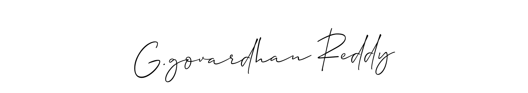 This is the best signature style for the G.govardhan Reddy name. Also you like these signature font (Allison_Script). Mix name signature. G.govardhan Reddy signature style 2 images and pictures png