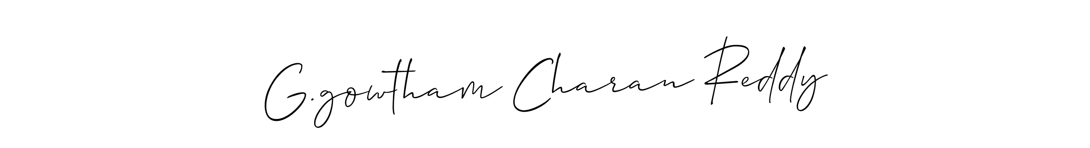 Allison_Script is a professional signature style that is perfect for those who want to add a touch of class to their signature. It is also a great choice for those who want to make their signature more unique. Get G.gowtham Charan Reddy name to fancy signature for free. G.gowtham Charan Reddy signature style 2 images and pictures png