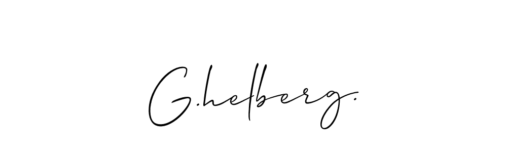 How to make G.helberg. name signature. Use Allison_Script style for creating short signs online. This is the latest handwritten sign. G.helberg. signature style 2 images and pictures png