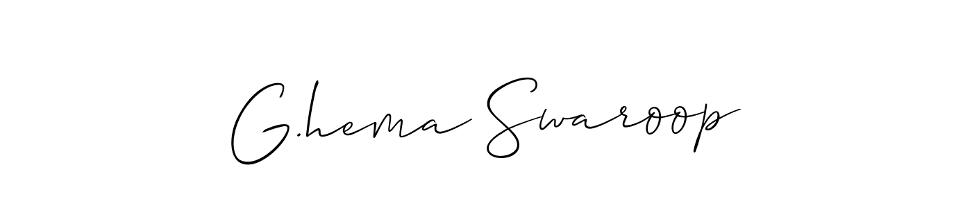 How to Draw G.hema Swaroop signature style? Allison_Script is a latest design signature styles for name G.hema Swaroop. G.hema Swaroop signature style 2 images and pictures png