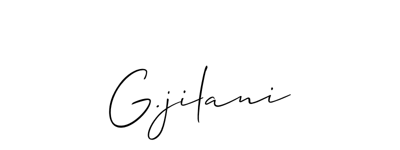 Once you've used our free online signature maker to create your best signature Allison_Script style, it's time to enjoy all of the benefits that G.jilani name signing documents. G.jilani signature style 2 images and pictures png