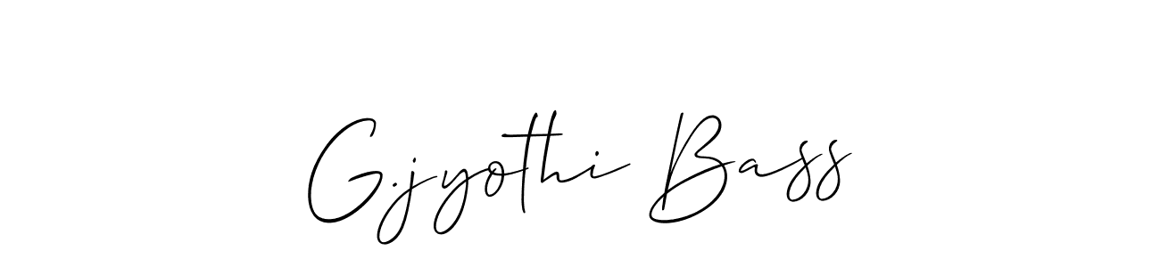 G.jyothi Bass stylish signature style. Best Handwritten Sign (Allison_Script) for my name. Handwritten Signature Collection Ideas for my name G.jyothi Bass. G.jyothi Bass signature style 2 images and pictures png