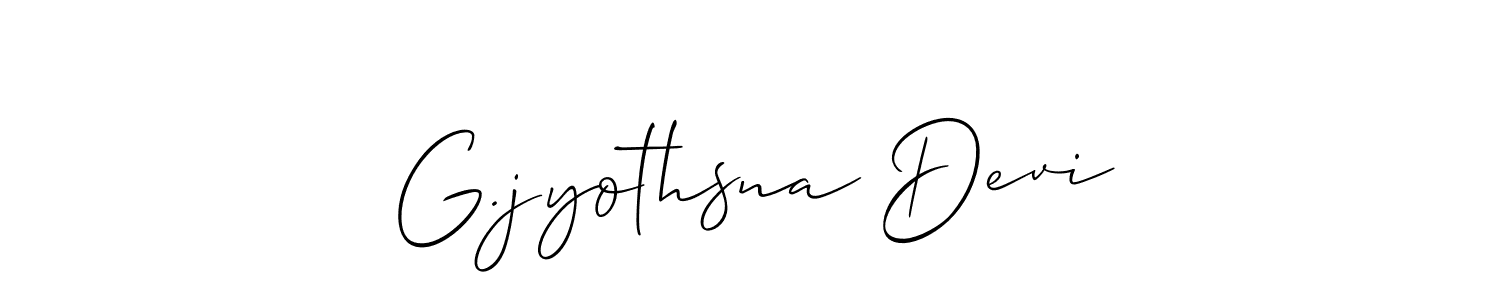 How to make G.jyothsna Devi signature? Allison_Script is a professional autograph style. Create handwritten signature for G.jyothsna Devi name. G.jyothsna Devi signature style 2 images and pictures png