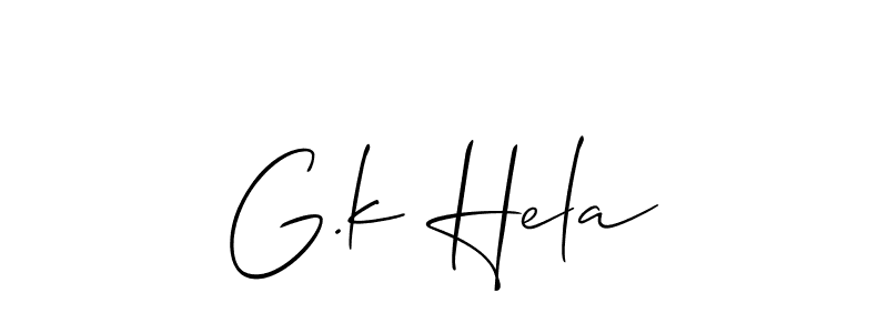 Best and Professional Signature Style for G.k Hela. Allison_Script Best Signature Style Collection. G.k Hela signature style 2 images and pictures png