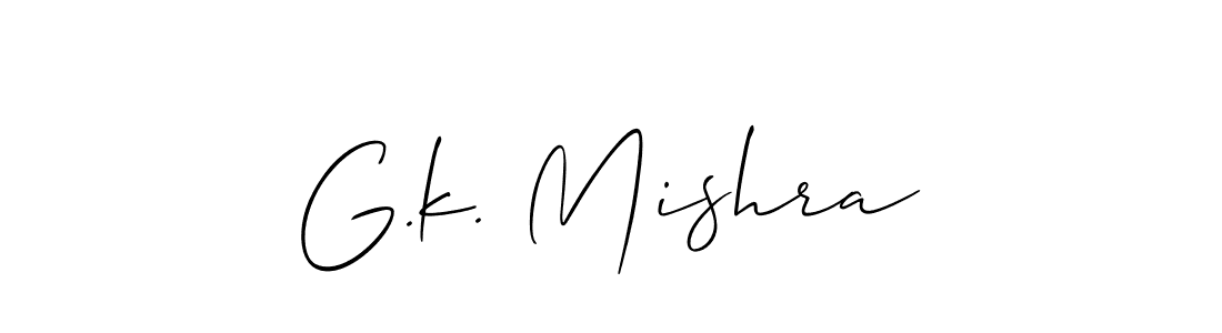 How to Draw G.k. Mishra signature style? Allison_Script is a latest design signature styles for name G.k. Mishra. G.k. Mishra signature style 2 images and pictures png