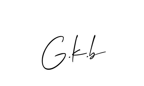 How to make G.k.b name signature. Use Allison_Script style for creating short signs online. This is the latest handwritten sign. G.k.b signature style 2 images and pictures png
