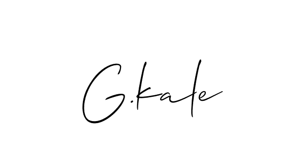 Create a beautiful signature design for name G.kale. With this signature (Allison_Script) fonts, you can make a handwritten signature for free. G.kale signature style 2 images and pictures png