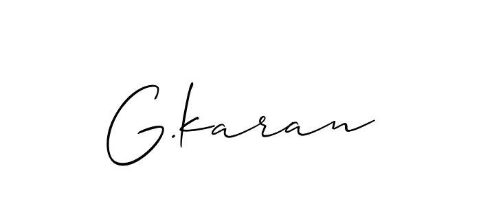 G.karan stylish signature style. Best Handwritten Sign (Allison_Script) for my name. Handwritten Signature Collection Ideas for my name G.karan. G.karan signature style 2 images and pictures png