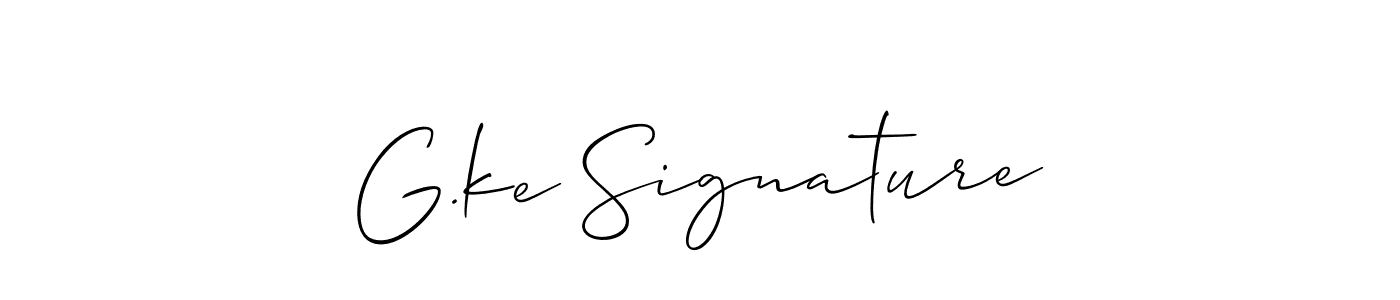if you are searching for the best signature style for your name G.ke Signature. so please give up your signature search. here we have designed multiple signature styles  using Allison_Script. G.ke Signature signature style 2 images and pictures png