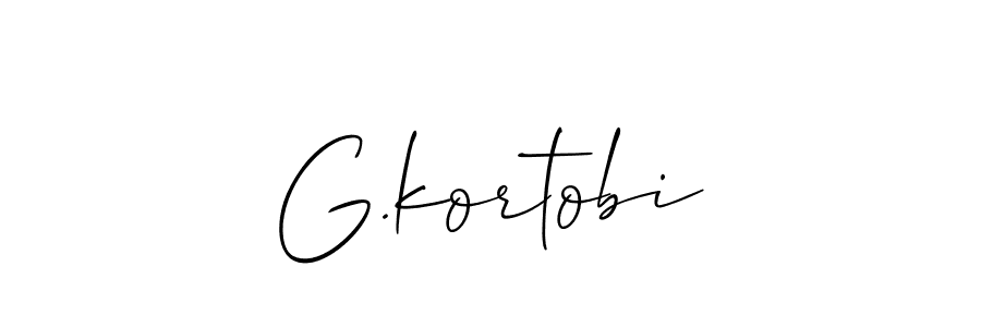 The best way (Allison_Script) to make a short signature is to pick only two or three words in your name. The name G.kortobi include a total of six letters. For converting this name. G.kortobi signature style 2 images and pictures png
