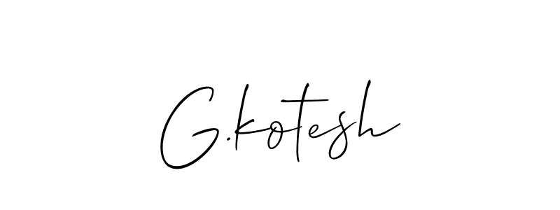 How to make G.kotesh signature? Allison_Script is a professional autograph style. Create handwritten signature for G.kotesh name. G.kotesh signature style 2 images and pictures png