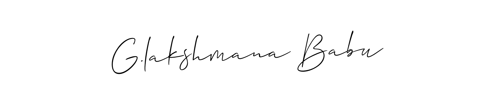 G.lakshmana Babu stylish signature style. Best Handwritten Sign (Allison_Script) for my name. Handwritten Signature Collection Ideas for my name G.lakshmana Babu. G.lakshmana Babu signature style 2 images and pictures png
