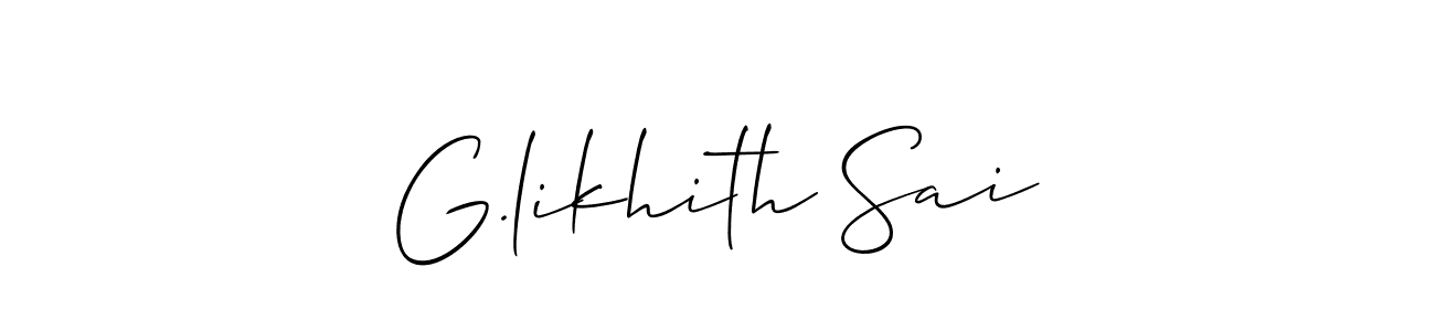 Here are the top 10 professional signature styles for the name G.likhith Sai. These are the best autograph styles you can use for your name. G.likhith Sai signature style 2 images and pictures png