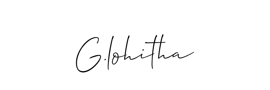 Also we have G.lohitha name is the best signature style. Create professional handwritten signature collection using Allison_Script autograph style. G.lohitha signature style 2 images and pictures png