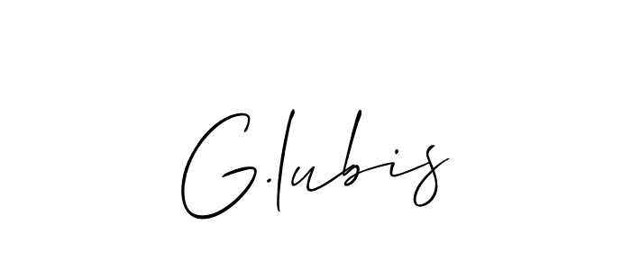 Allison_Script is a professional signature style that is perfect for those who want to add a touch of class to their signature. It is also a great choice for those who want to make their signature more unique. Get G.lubis name to fancy signature for free. G.lubis signature style 2 images and pictures png