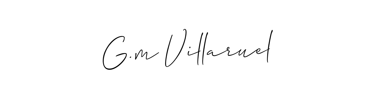 How to Draw G.m Villaruel signature style? Allison_Script is a latest design signature styles for name G.m Villaruel. G.m Villaruel signature style 2 images and pictures png